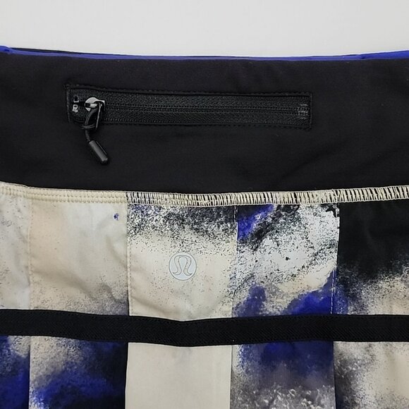 Lululemon Run Pace Setter Skort Milky Way Multi Print Black Pigment Size 8 Reg - Picture 7 of 16